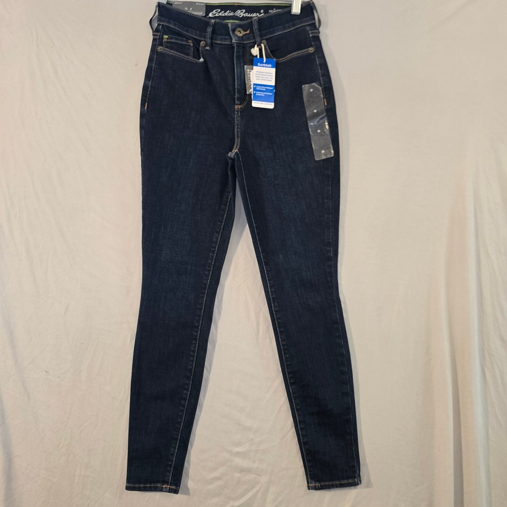 Eddie Bauer Travex Voyager Jeans 0 Womens Blue High Rise Skinny Stretch Travel